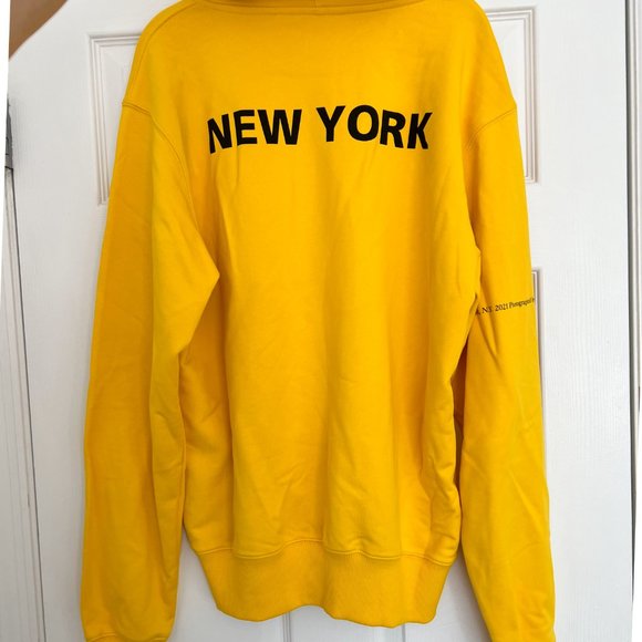 Helmut Lang Yellow NY Hoodie Sweatshirt - Picture 3 of 11